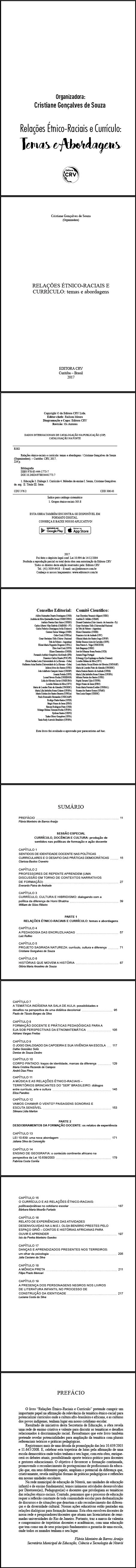 RELAÇÕES ÉTNICO-RACIAIS E CURRÍCULO:<br>temas e abordagens